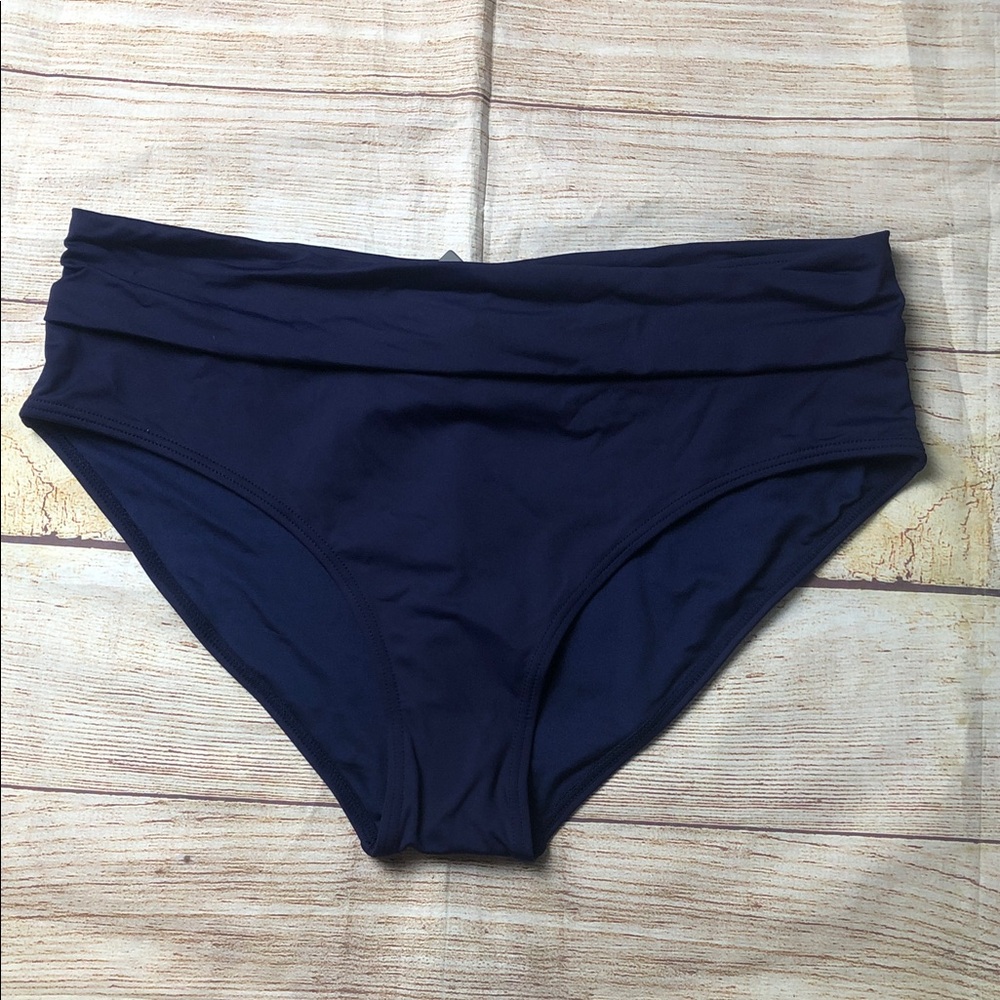 NWT Tempt Me High-Waist Navy Bikini Bottom - Classic Swim‎ Brief